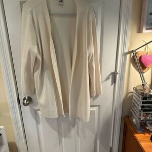Anne Klein Ribbed Cream cardigan